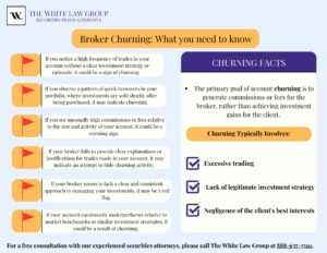 Churning Infographic, financial advisor fraud, featured by top securities fraud attorneys, the White Law Group