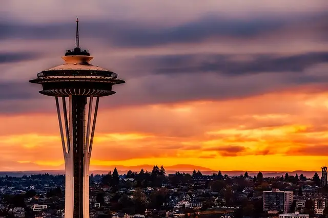 The Space Needle, located near the offices of a Seattle, Washington, securities attorney