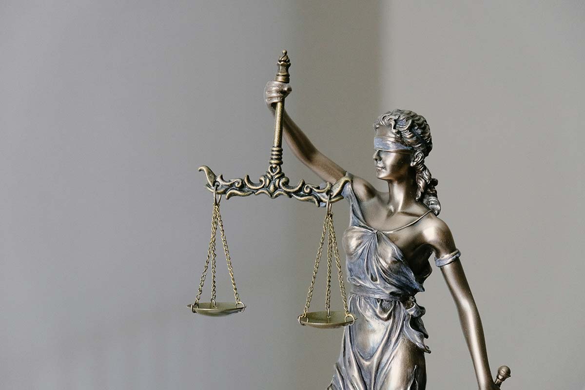 A statue of Lady Justice