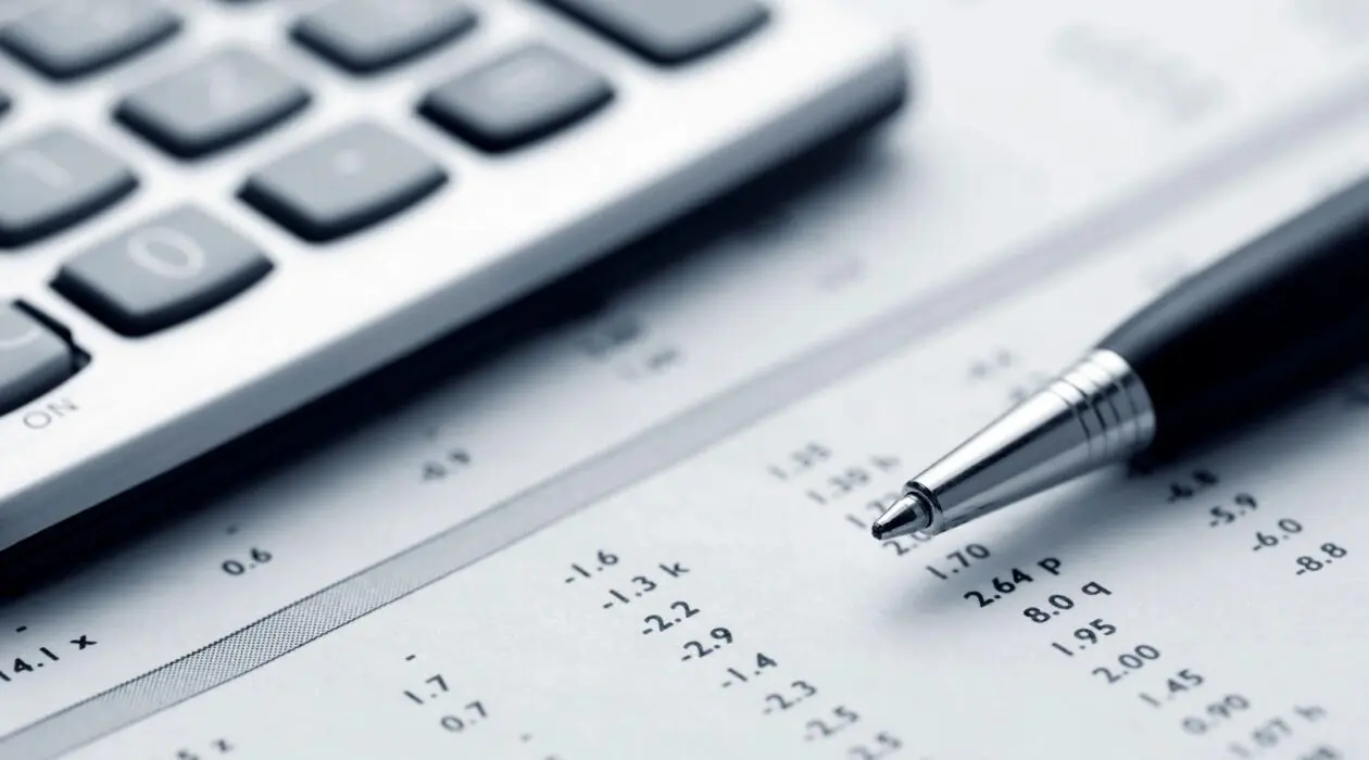 Financial documents and a calculator reviewed by a contingency fee attorney for an investment loss claim